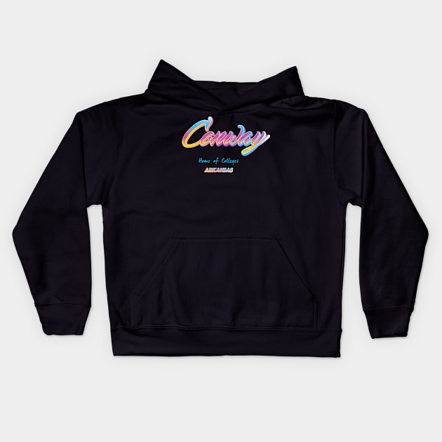 Conway Arkansas Kids Hoodie by BY TRENDING SYAIF